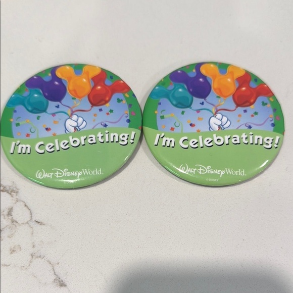 Disney Accessories - Disney World “I’m Celebrating” Buttons